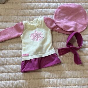 American Girl Pink and White Winter Outfit
